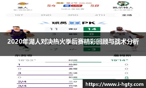 2020年湖人对决热火季后赛精彩回顾与战术分析